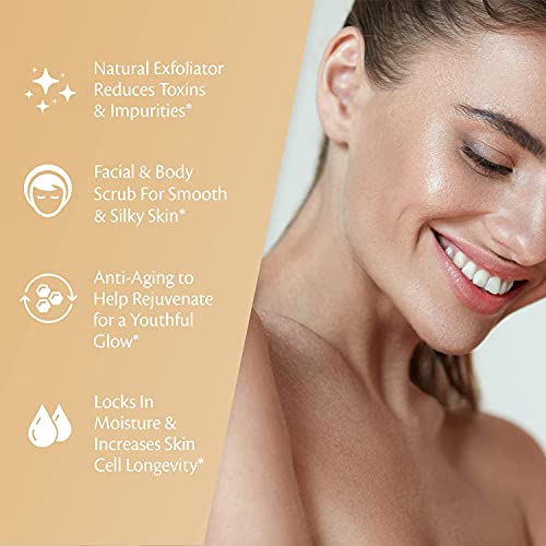 M3 Naturals Arabica Coffee Body Scrub with Collagen & Stem Cell and Silicone Brush Bundle