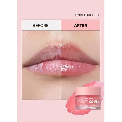I DEW CARE Lip Scrub - Cushy Crush, 1.05 oz. + Lip Oil Gloss - Glow Easy, 0.12 Fl Oz Bundle