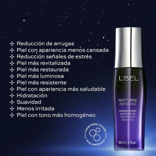 Nocturne Night Facial Serum with Hyaluronic Acid - 30ml Hydrating & Anti-Aging