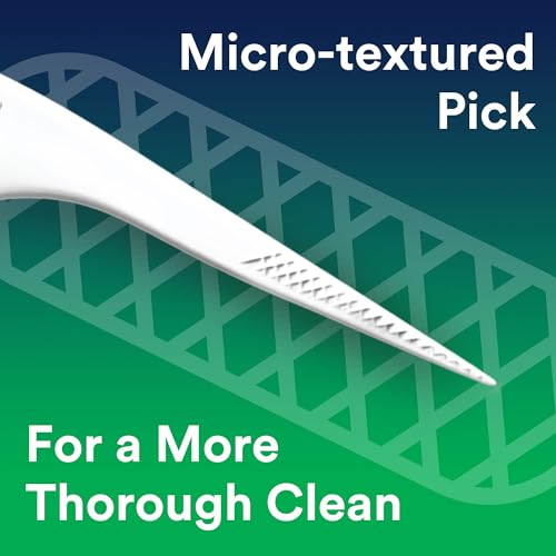DenTek Mint Floss Picks Advanced Clean 150 Count Pack of 6 - Fluoride, Non-Breaking