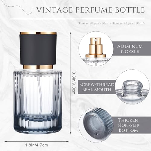 Refillable Perfume Bottles Set - 6 Multicolor 50ml Spray Travel Containers Variation of THIS listing