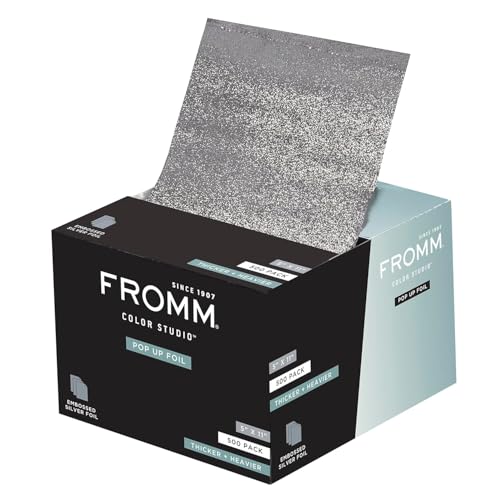 Fromm Silver Hair Foils 5x11 Inch Precut Coloring Sheets for Salon Use