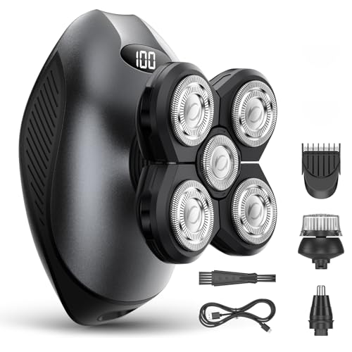Men's Electric Head & Body Shaver Waterproof Cordless Grooming Kit