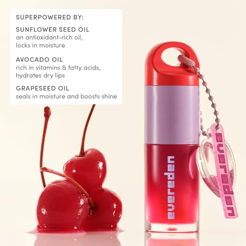 Evereden Kids Tinted Non Toxic Lip Gloss Kit: Ruby Red & Sakure Pink - Non Toxic Makeup Kit for Girls - Vegan Makeup - Hydrating Lip Gloss with Sunflower, Avocado, & Grapeseed Oils