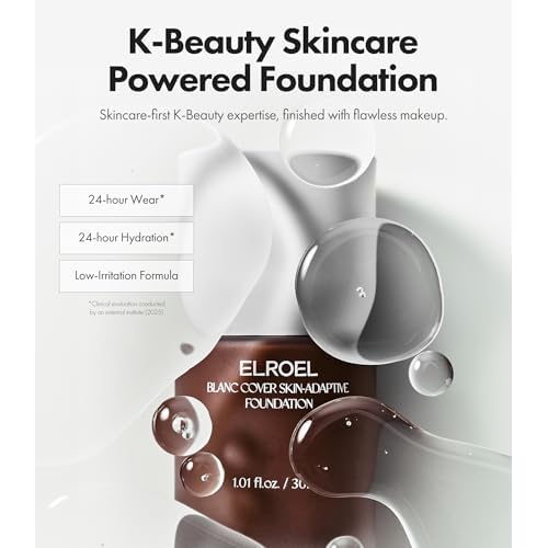 Blanc Cover Skin Foundation - K-Beauty Skincare Liquid Foundation Makeup with Panax Ginseng, Niacinamide & Collagen - Lightweight, Buildable 24HR Hydrating Wear 1.01 Fl Oz (#140)