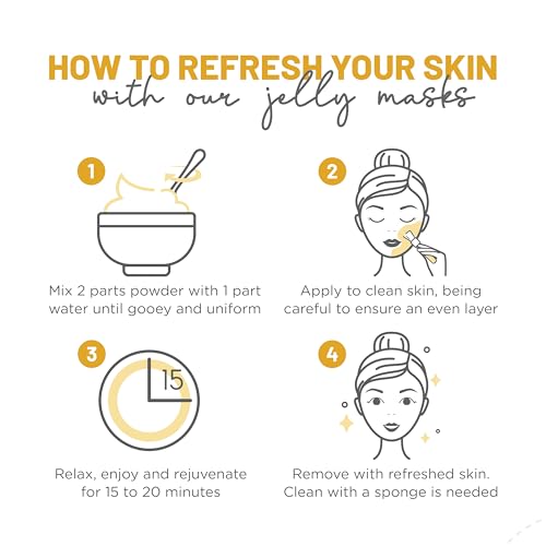 BRÜUN Peel-Off Jelly Face Mask Set with 5 Treatments - Black Gold, Red Gold, White Gold, 24k Gold & Hyaluronic Acid