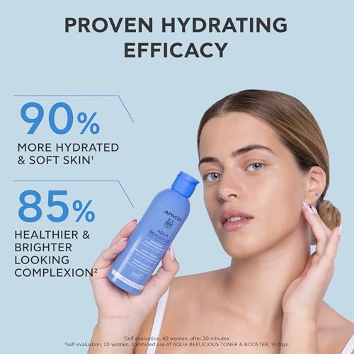 APIVITA Aqua Beelicious Perfecting & Hydrating Toner | Hydrating & Soothing Dewy Toner with Honey, Prebiotics & Flowers, 200 mL / 6.67 oz