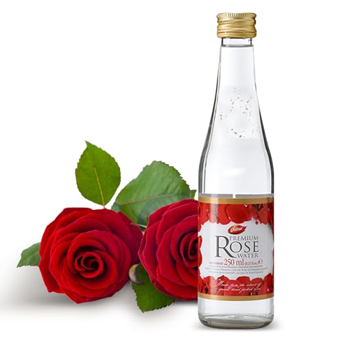 Dabur Rose Water - Rose Water for Skin, Face, Hair, & for Cooking ? Nourishing Hydration, Enhances Culinary Creations ? Rosewater for Glowing Skin, for Skincare and Beauty Rituals ? 250ML
