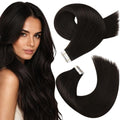 Moresoo Darkest Brown 18 Inch Human Hair Tape-In Extensions, 20 Pieces, 50g, Variant #1-2