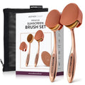 MotherCould Rose Gold Sunscreen Brush Set for Kids & Baby - 2 Soft Brushes, Travel-Friendly