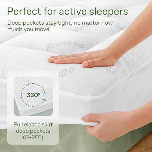 Snow White Niagara King Ultra Soft Mattress Topper - Back Pain Relief, Breathable & Machine Washable