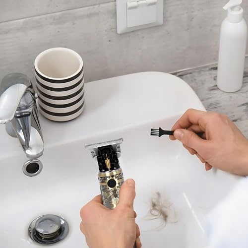 Hair Clippers,T-Blade Rechargeable Hair Trimmer with LCD Display,Cordless Professional Trimmer Shaving Kit Gifts for Men,Gold
