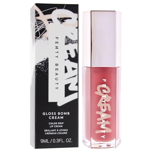 Gloss Bomb Color Drip Lip Cream - Fenty Glow Lipstick, Hydrating & Long-Lasting, 0.3 oz