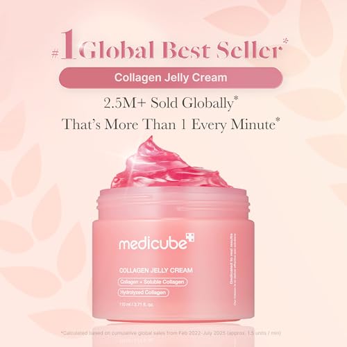 Medicube Collagen Jelly Cream with Niacinamide, Hydrolyzed Collagen & 24H Glow - Pack of 2 - 3.71 Fl Oz