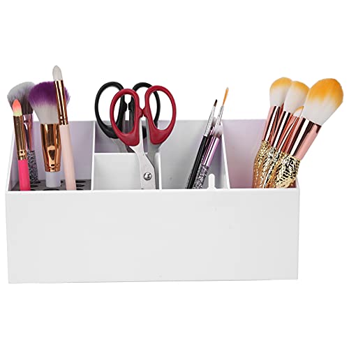Dioche White Hairdressing Scissors Organizer Holder – 5-Grid Storage for Salon & Home