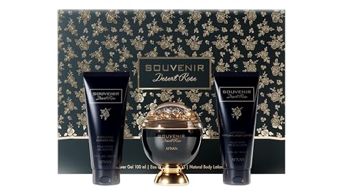 Souvenir Desert Rose Perfume Gift Set - Women's Eau De Parfum, Body Lotion & Shower Gel - Variation of THIS listing