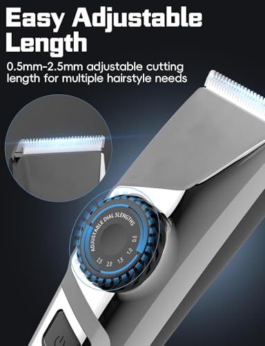 Rechargeable Hair Clippers for Men Medium Charcoal - Trimmer Set with Extra Blade