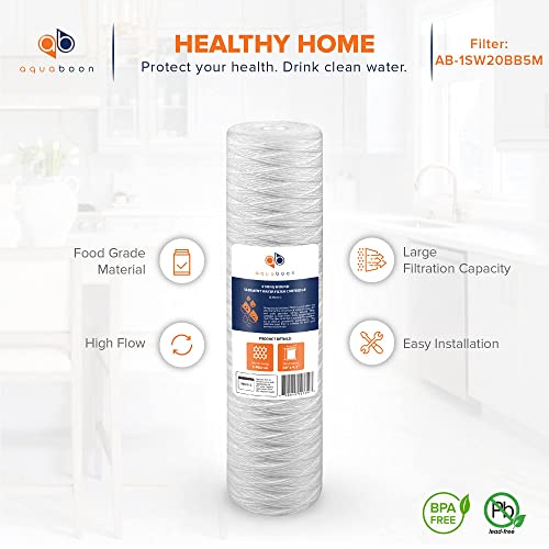 5 Micron 20 x 4.5 Inch Whole House Water Filter Cartridge - 4 Pack, Variations of 4/5 Micron