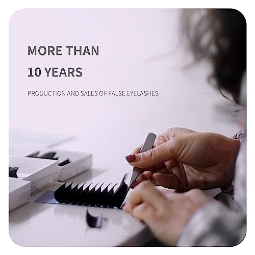 Premade Fans Eyelash Extensions 10D Thickness 0.07 D Curl 8-15mm Mix Short Stem Pointy Base Premade Volume Lash Extensions C D Curl(10D-D-0.07,8-15mm Mix)