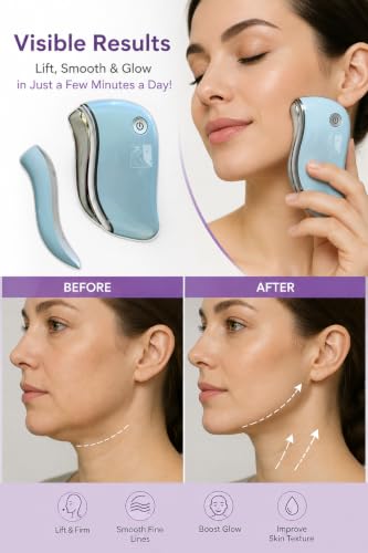 Electric Heated Gua Sha Face Massager for Skin Tightening & Relaxation