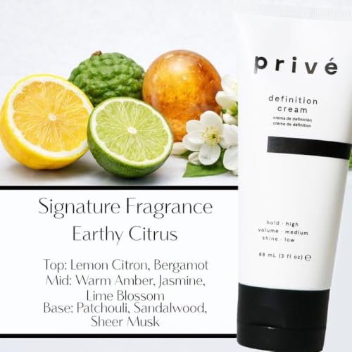 Prive Hair Cream for Frizz Control, Strong Hold, 3 oz - Sleek & Polished Style