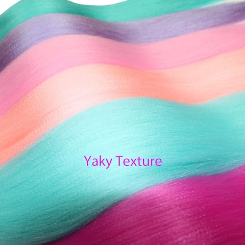 26 Inch Colorful Braiding Hair Extensions - Pre Stretched Rainbow Braid Hair Set - Variation of THIS listing