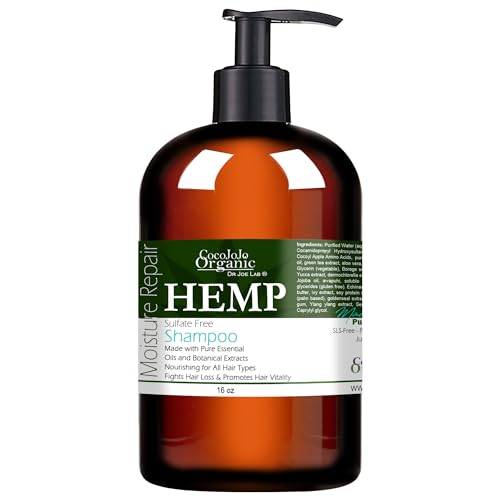 Volumizing Hemp Shampoo 16 oz - Hydrating, Sulfate & Paraben-Free for All Hair Types