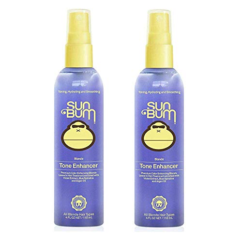 Sun Bum Blonde Tone Enhancer - Paraben, Gluten and Cruelty Free Purple Leave In Treatment for Blondes (2 Pack)