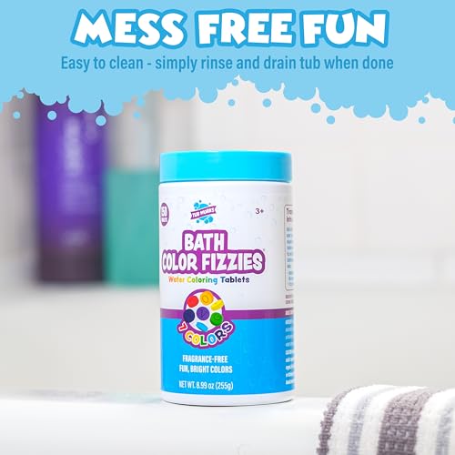 Kids Bath Color Tablets - 150 Count, Nontoxic & Fragrance-Free, 7 Bright Colors for Fun & Creative Bath Time