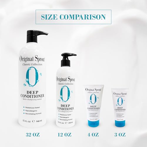 Original Sprout Deep Conditioner for All Hair Types, Vegan Conditioner, 12 oz. Bottle
