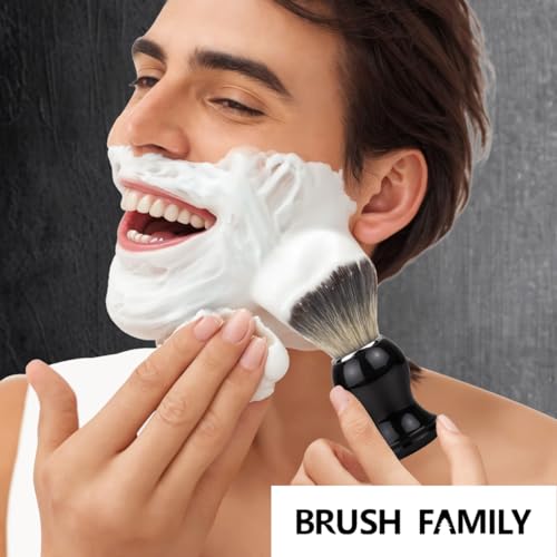 Shaving Brush Set 2 in 1, Shaving Brushes for Men with Comfortable Handle, Soft Bristle Shave Brush Shaving Kit Includes Brush Stand, Christmas, Birthday Gift for Bearded Man