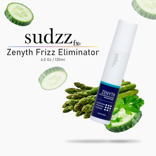 SUDZZFX Zenyth Frizz Eliminator Serum 4 Fl Oz - Heat Protectant & Smoothing Hair Serum