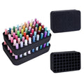 YAHOURWAT 2 Pack Nail Polish Organizer Tray with 108 Slots (15ml) Black – Foam Drawer Insert