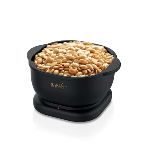 Italwax Brazilian Waxing Kit ? Automatic Wax Warmer with Hard Wax Beads, No Temperature Control Needed, Easy-to-Clean Silicone Pot, Painless Hair Removal for Sensitive Skin, Face, Bikini & Body