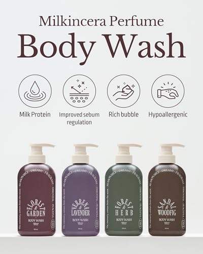 ODID Milk in Cera Perfume Body Wash with Milk Protein & Ceramide - Sandal Woodfig, 16.9 fl oz