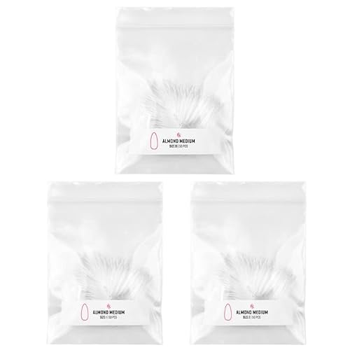 Kiara Sky Gelly Tip Soak Off Nails Refill Packs - Almond Medium (Sizes 0, 1, 2)