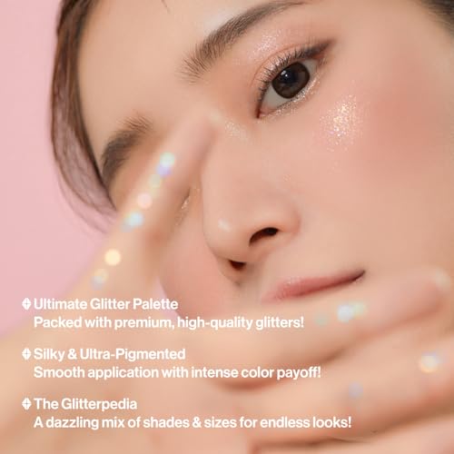 Unleashia Glitterpedia Eye Shadow Palette No.1 All of Glitter - Versatile Shimmer & Glitter Eyeshadows