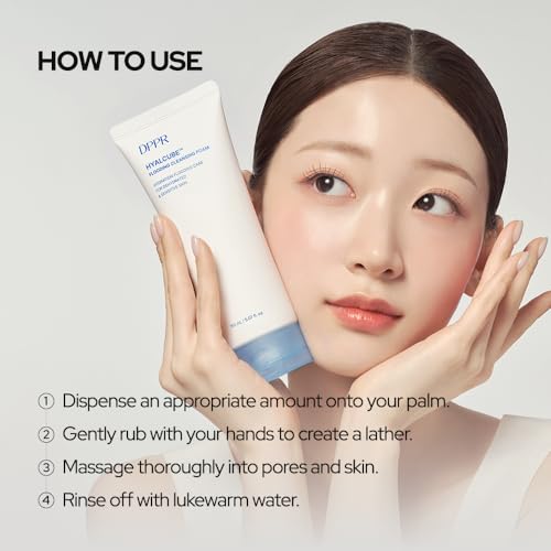 Hydrating Facial Cleanser with Hyaluronic Acid for Dry Skin - Pore Care & Glass Skin