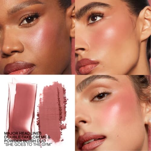 Mini Cream and Powder Blush Duo - Natural Radiant Finish, Travel Size
