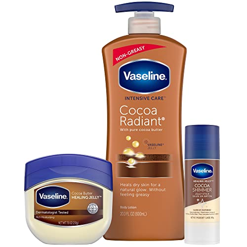 Vaseline Cocoa Radiant Lotion & Body Care Set with Shimmer Stick - 20.3 oz