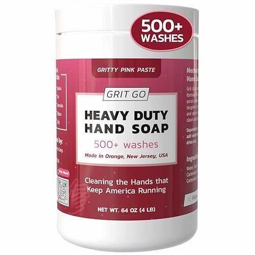 Grit Go 64oz Heavy-Duty Industrial Hand Cleaner for Grease, Oil & Rust – Moisturizing Exfoliating Paste (Pack of 1)