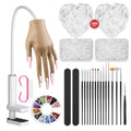 Practice Hand for Acrylic Nails - Tips Won't Fall Off Mannequin Hand - Practice Kit - NIQZOPA