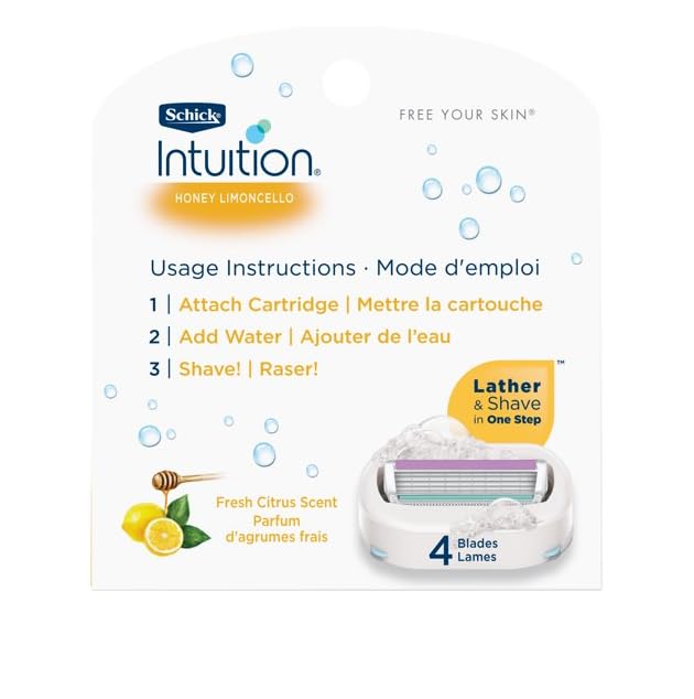 Shick Intuition Razor Blade Refills 12 Pack for Moisturizing Shave