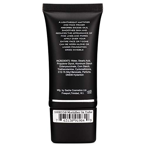 Sacha Mattifying Face Primer for Oily Skin, Blurs Pores & Fine Lines, 1 oz