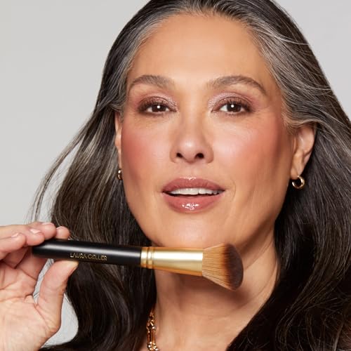 LAURA GELLER Baked Blush-n-Brighten Marbleized Blush + Angled Brush - Ultra-Soft Vegan Bristles - Tropic Hues