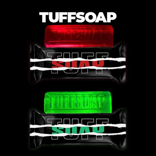 2 PACK ? 4-in-1 Men¡¯s Fragrance Soap Bar 11 oz ? Natural All-in-One Bar for Body, Face, Hair & Shaving ? TUFF RED (Energy) / TUFF GREEN (Skin Protection) ? Long-Lasting & Sulfate-Free