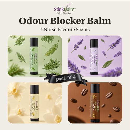 Odor Blocker Balm for Healthcare Workers 4 Pack - Discreet Personal Odor Masking