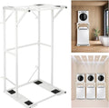 23-Inch Heavy Duty Washer Dryer Stand with Non-Slip Feet & Wall Anchor