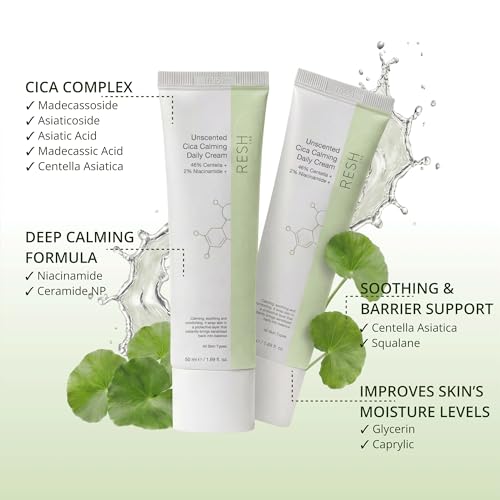 Hydrating Cica Face Moisturizer for Sensitive Skin - Redness Relief, Soothing Cream, 50ml