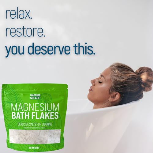 Magnum Solace Magnesium Flakes Bath Soak 10 lbs Dead Sea Salt - Pack of 1